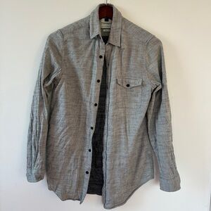 Topman Grey long sleeve button up shirt Size S Longer length